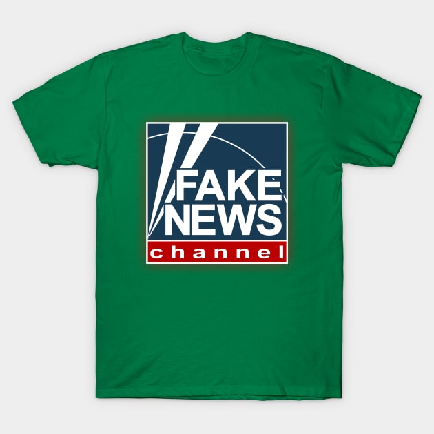 Fake News Channel Fox News Logo T-Shirt by joeysartworld